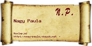 Nagy Paula névjegykártya